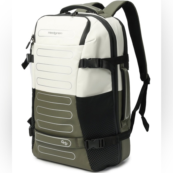 Hedgren Other - Hedgren Trip Large Expandable Performance Travel Backpack in Olive/Natural